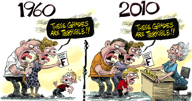 Teachers In The 1960's Versus Teachers In 2010 Comic