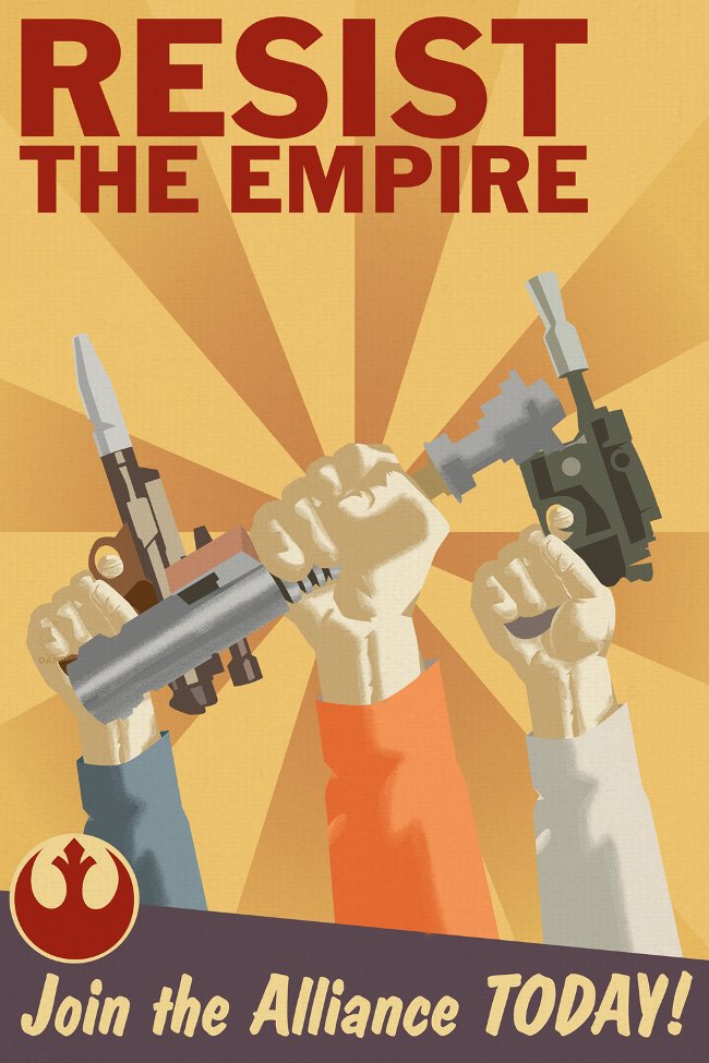 Resist The Empire Rebel Art Poster