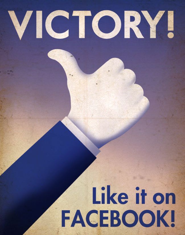 Victory Like It On Facebook Social Media Posters