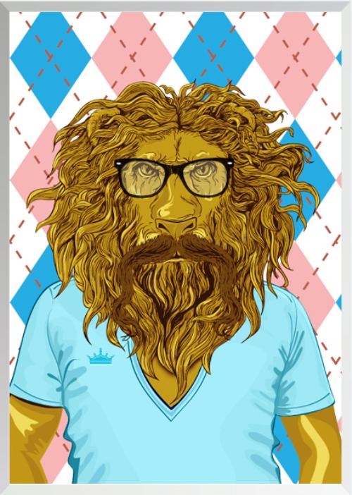 Wizard of Oz Characters as Hipsters Lion