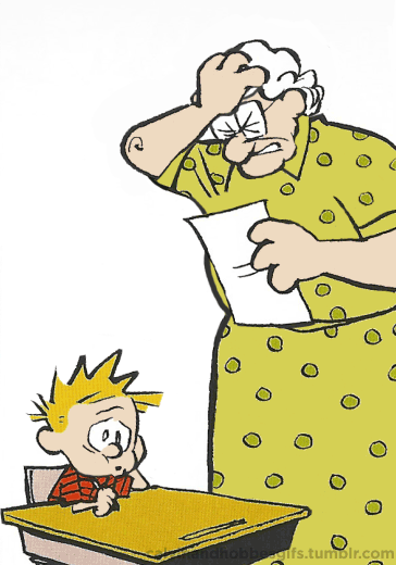 Calvin and Hobbes Teacher GIF