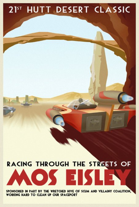 Star Wars Travel Posters Hutt Desert Classic