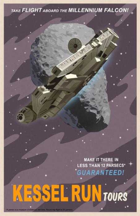 Star Wars Travel Posters Millennium Falcon