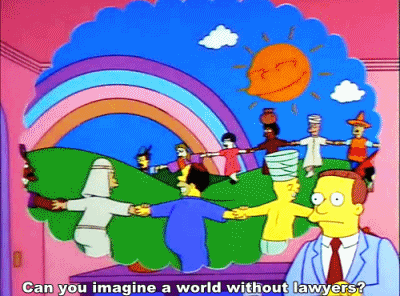 Lionel Hutz World With No Lawyers GIF