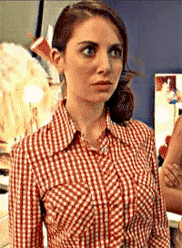 Alison Brie Rips Her Shirt