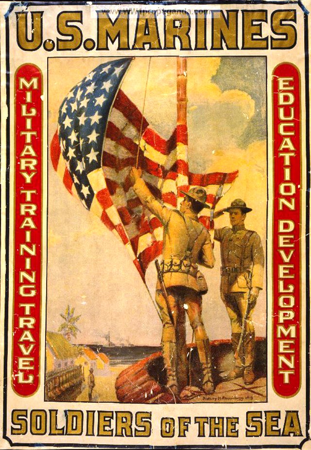 us marines recruitment posters propaganda soldiers of sea 30 Incredible Vintage U.S. Marines Recruiting Posters