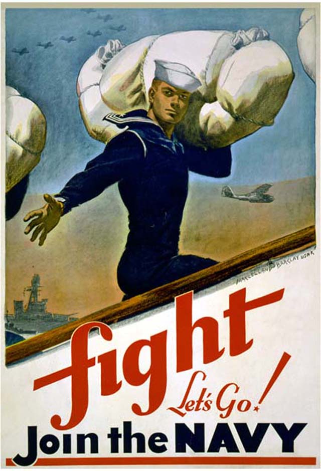 Awesome Vintage Navy Recruiting Posters Fight