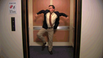 Andy Bernard Elevator Dance
