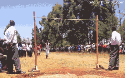 Amazing Kenya High School High Jump GIF