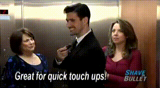 Shaving In An Elevator Is So Sexy GIF