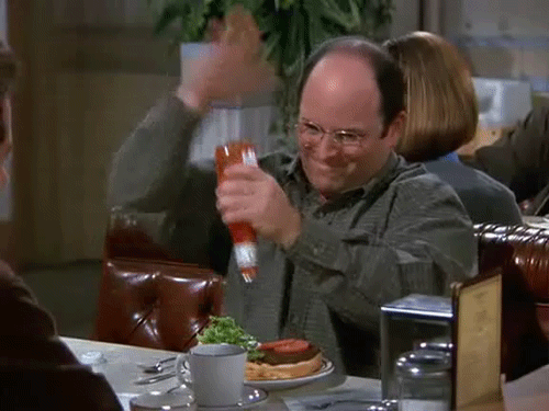 George With Ketchup GIF