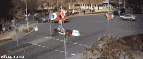 Barely Surviving A Car Accident GIF