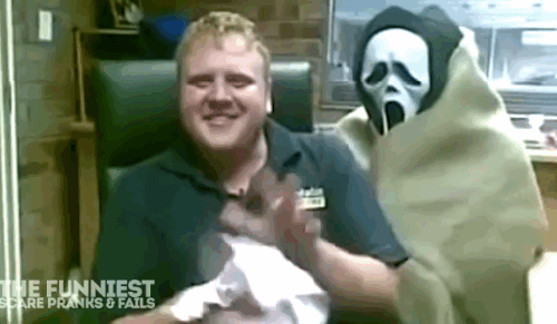 Scream Mask Prank GIF