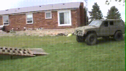 Jumping A Jeep Over A Pool