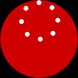 Dots Moving In A Straight Line