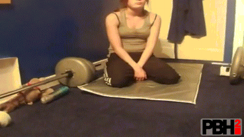 sexy girl doing push ups