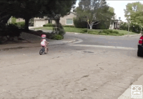 Dad Mode Saves Kid On Bicycle