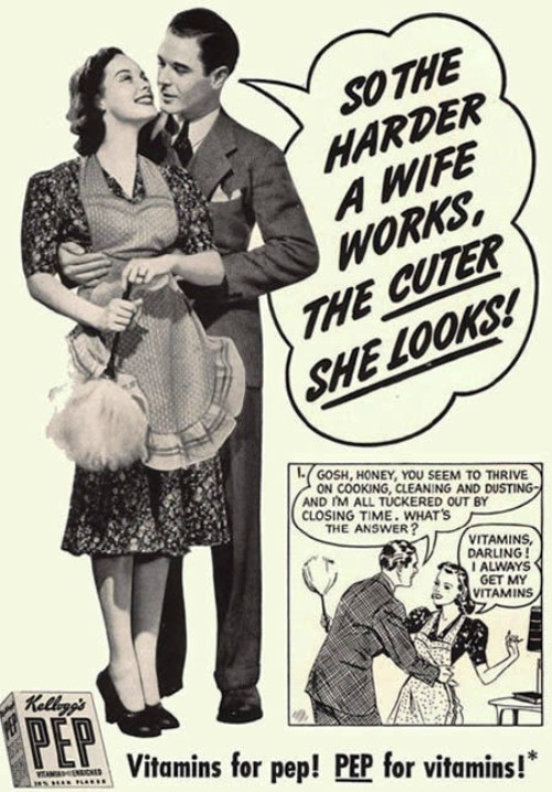 Sexist vintage advertisements vitamin pep pills