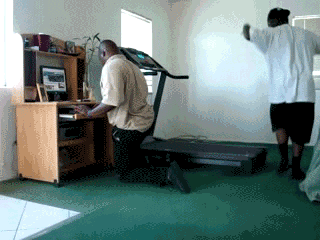 Ghetto Treadmill Fail GIF