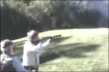 Gun Shooting Fail GIF