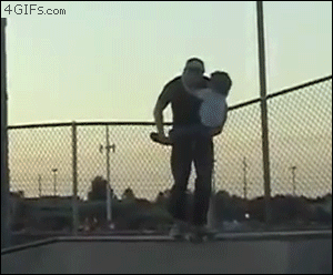 Skateboard Parent Fail GIF