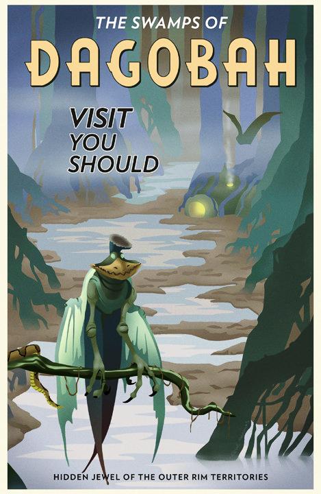 Star Wars Travel Posters Dagobah