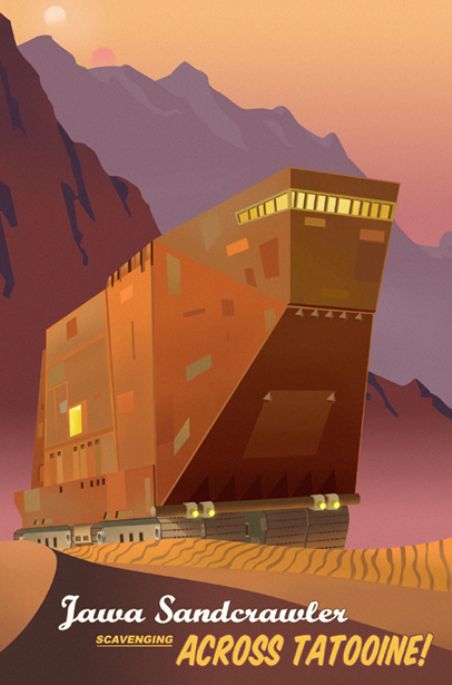 Star Wars Travel Posters Sandcrawler