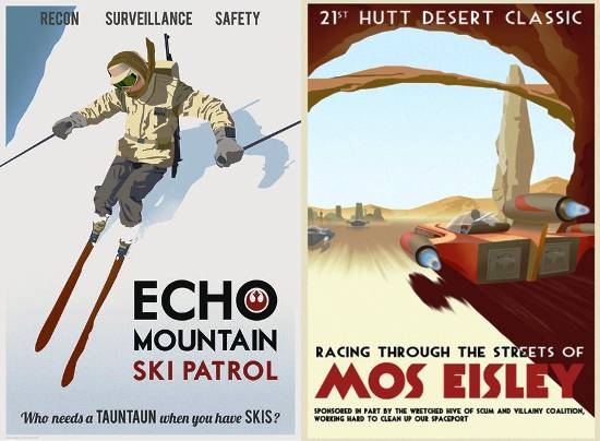 star wars vintage travel posters