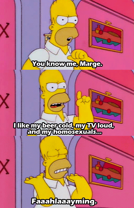 Simpsons GIFs Homer and the Gays