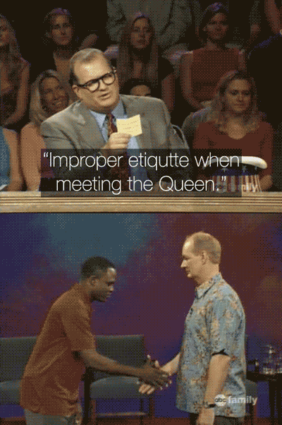 Improper Etiquette When Meeting The Queen GIF