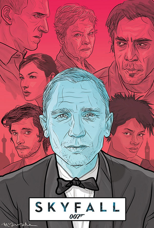Amazing James Bond Movie Poster Art Skyfall