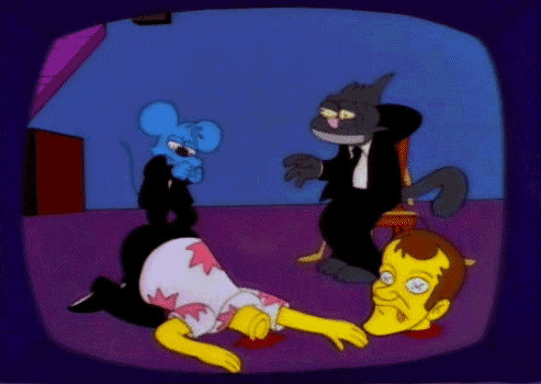 Itchy Scratchy And Quentin Tarantino GIF