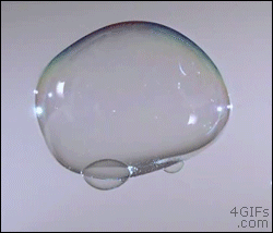 Slow Motion Bubble Burst GIF