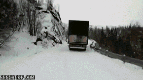 Close Call Truck Fall GIF