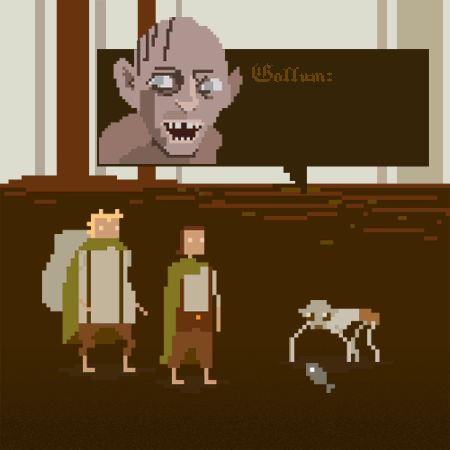 Movie Scenes As 8-Bit GIFs Lord Of The Rings