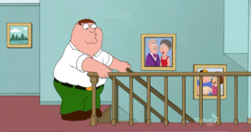 Family Guy GIFs Peter On The Stairs