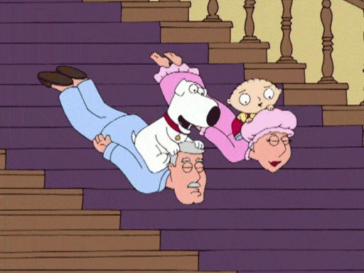 Riding Old People Down The Stairs