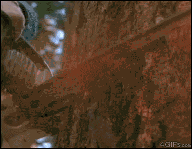 Chain Saw Action Movie GIF