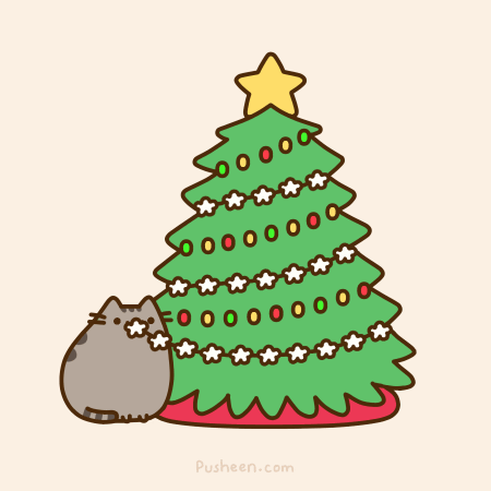 Pusheen Eating Christmas Tree