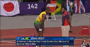 Usain Bolt Fist Bumps Security Guard
