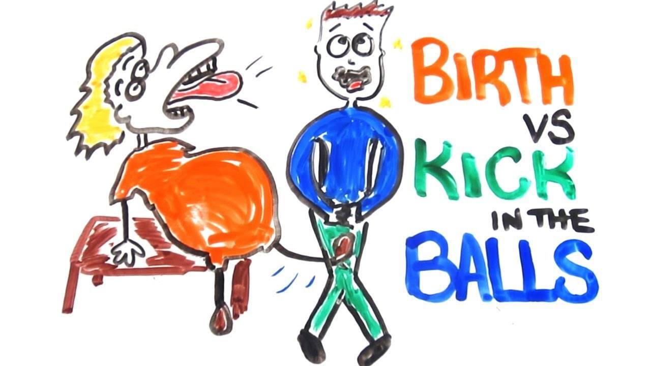 Video thumbnail for youtube video What Hurts More: Childbirth Or Getting Kicked In The Balls?