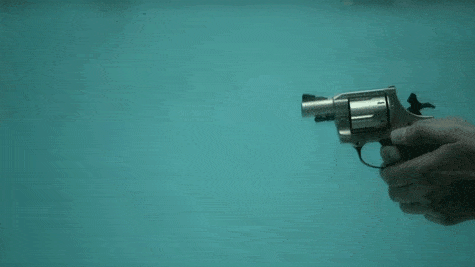 Revolver Shot Under Water