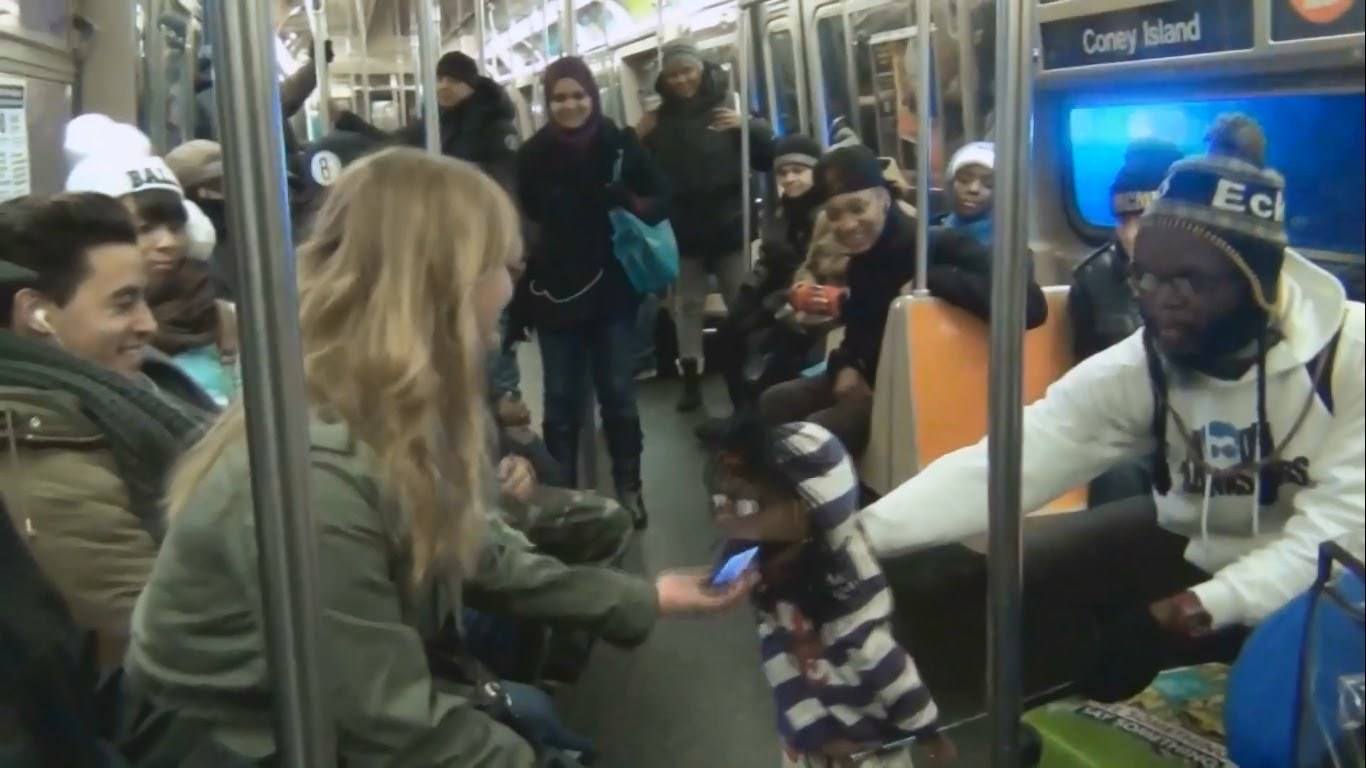 Ventriloquist Picking Up Girls On The New York City Subway