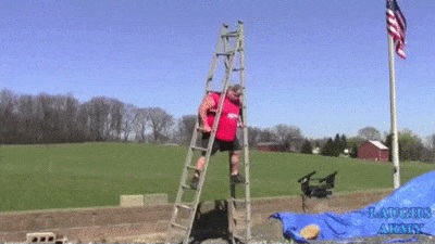 Hold My Beer GIFs Ladder Walking