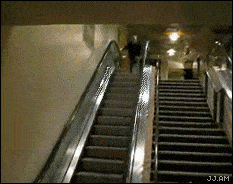 Hold My Beer Jump Down An Escalator