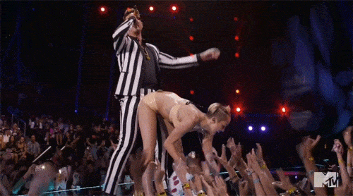 Miley Cyrus Twerking On Robin Thicke