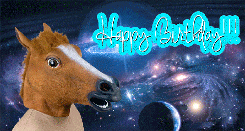 Horsehead Birthday GIF