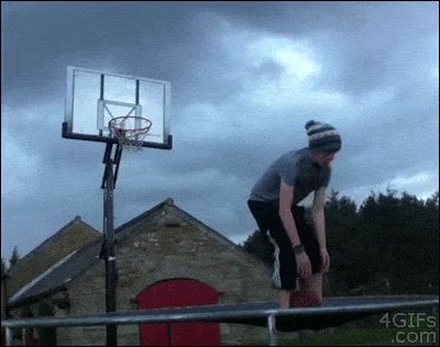 This Trampoline Basketball Fail