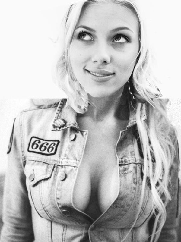Scarlett Johansson Black And White Photo
