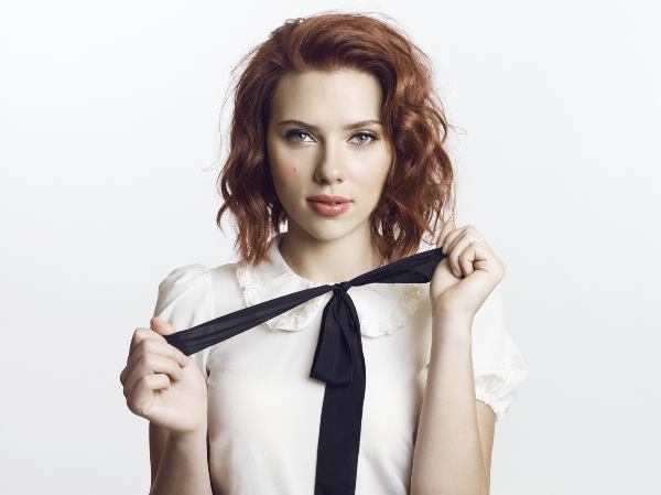 Scarlett Johansson Dressed As A School Girl